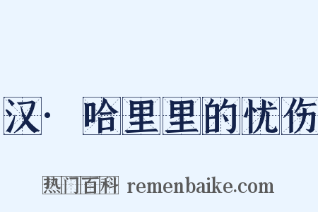 汉·哈里里的忧伤是什么意思的图片